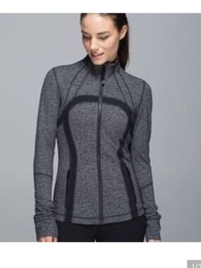 Lululemon Herringbone Define Jacket Black and Grey Size 10